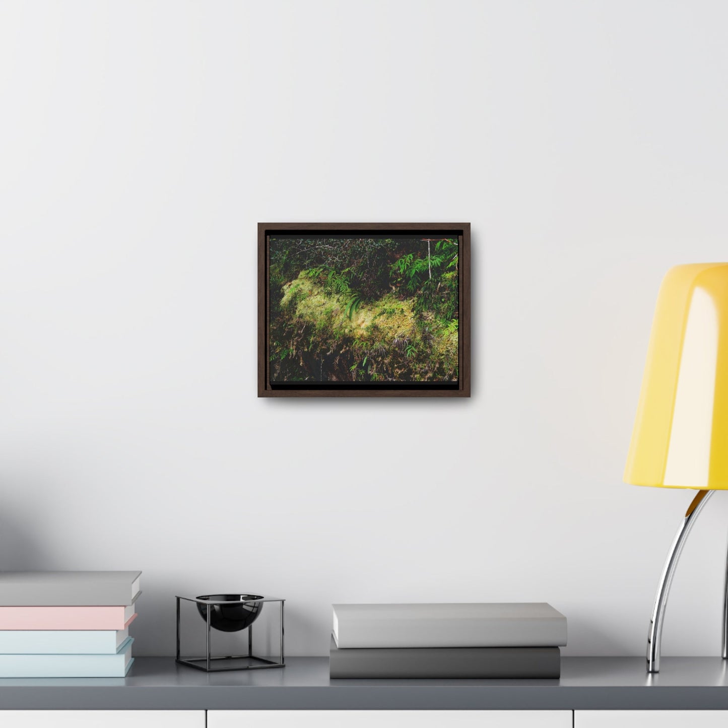 Rainforest Trails & Views - Gallery Canvas Wraps, Horizontal Frame - El Yunque National Forest - PR - PR191 closed road - Huge Boulder with moss - Green Forest Home