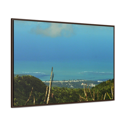Rainforest Trails & Views - Gallery Canvas Wraps, Horizontal Frame - El Yunque National Forest - PR - Urbanization gets closer - view from Tres Picachos - Green Forest Home