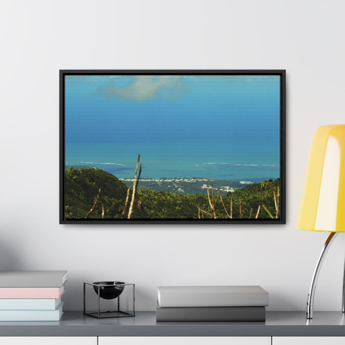 Rainforest Trails & Views - Gallery Canvas Wraps, Horizontal Frame - El Yunque National Forest - PR - Urbanization gets closer - view from Tres Picachos - Green Forest Home