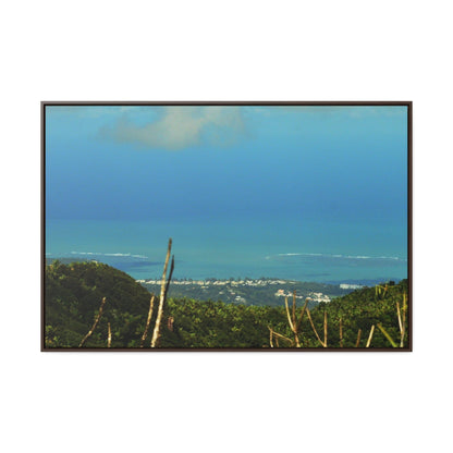 Rainforest Trails & Views - Gallery Canvas Wraps, Horizontal Frame - El Yunque National Forest - PR - Urbanization gets closer - view from Tres Picachos - Green Forest Home