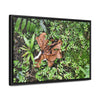 Rainforest Trails & Views - Gallery Canvas Wraps, Horizontal Frame - El Yunque National Forest - Puerto Rico - A decaying Yagrumo leaf - which creates many patterns - Green Forest Home