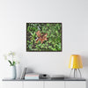 Rainforest Trails & Views - Gallery Canvas Wraps, Horizontal Frame - El Yunque National Forest - Puerto Rico - A decaying Yagrumo leaf - which creates many patterns - Green Forest Home