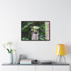 Rainforest Trails & Views - Gallery Canvas Wraps, Horizontal Frame - El Yunque National Forest - Puerto Rico - A sprout grows inside a broken Fern Palm - Green Forest Home