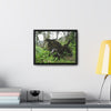 Rainforest Trails & Views - Gallery Canvas Wraps, Horizontal Frame - El Yunque National Forest - Puerto Rico - A tree uprooted by Hurricane Maria 140 MPH winds in Tradewinds Trail - Green Forest Home