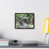 Rainforest Trails & Views - Gallery Canvas Wraps, Horizontal Frame - El Yunque National Forest - Puerto Rico - Awesome tropical flower - Formations of trunks in the Sabana river - Green Forest Home