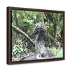 Rainforest Trails & Views - Gallery Canvas Wraps, Horizontal Frame - El Yunque National Forest - Puerto Rico - Awesome tropical flower - Formations of trunks in the Sabana river - Green Forest Home