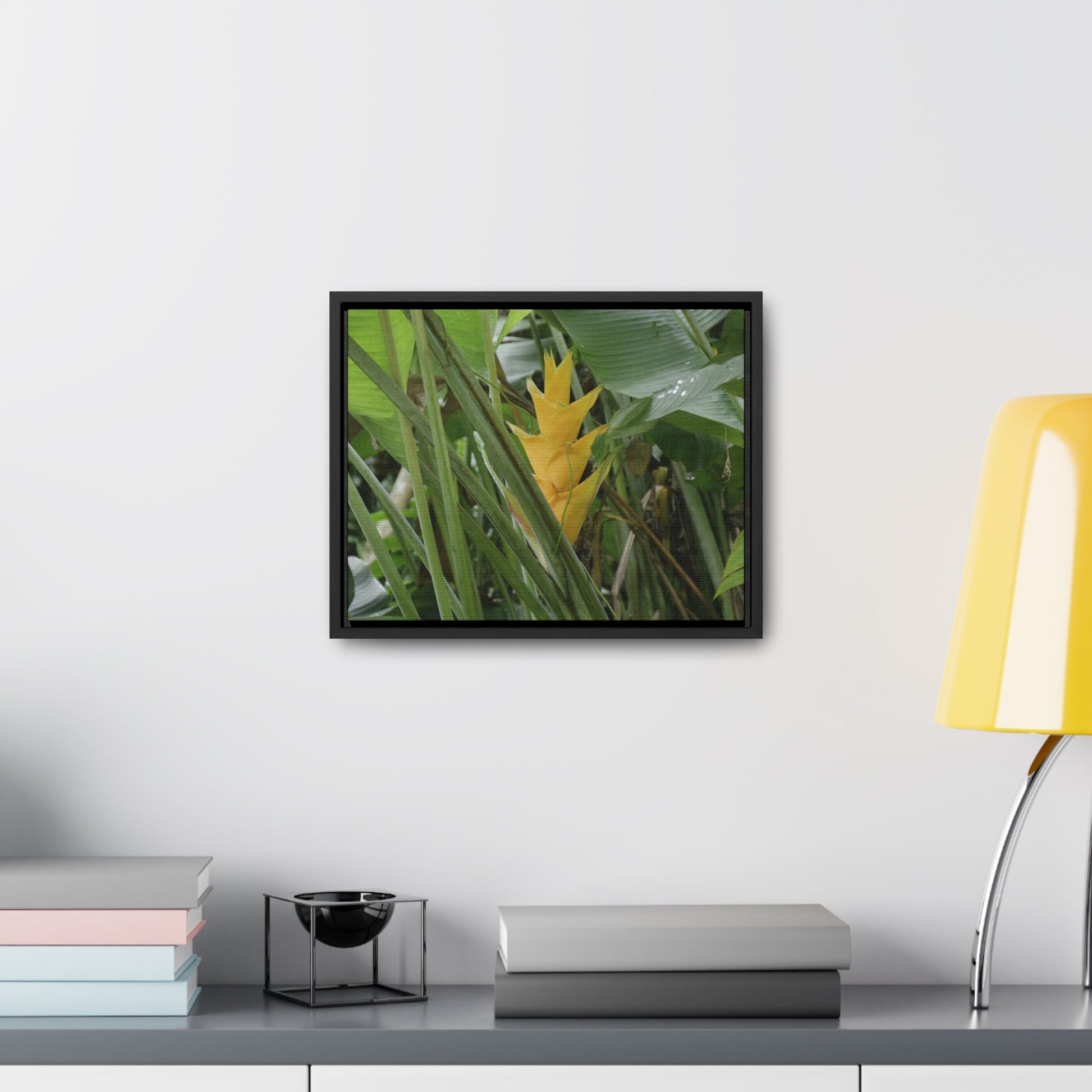 Rainforest Trails & Views - Gallery Canvas Wraps, Horizontal Frame - El Yunque National Forest - Puerto Rico - Awesome tropical flower - Heliconias - Green Forest Home