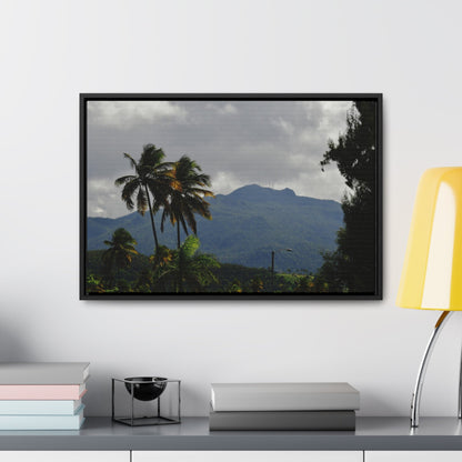Rainforest Trails & Views - Gallery Canvas Wraps, Horizontal Frame - El Yunque National Forest - Puerto Rico - Broad view of El Yunque peak from the Luquillo beach - Green Forest Home