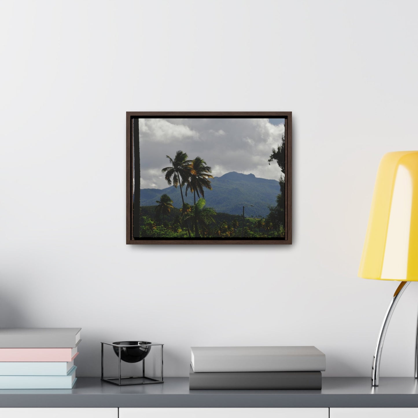 Rainforest Trails & Views - Gallery Canvas Wraps, Horizontal Frame - El Yunque National Forest - Puerto Rico - Broad view of El Yunque peak from the Luquillo beach - Green Forest Home