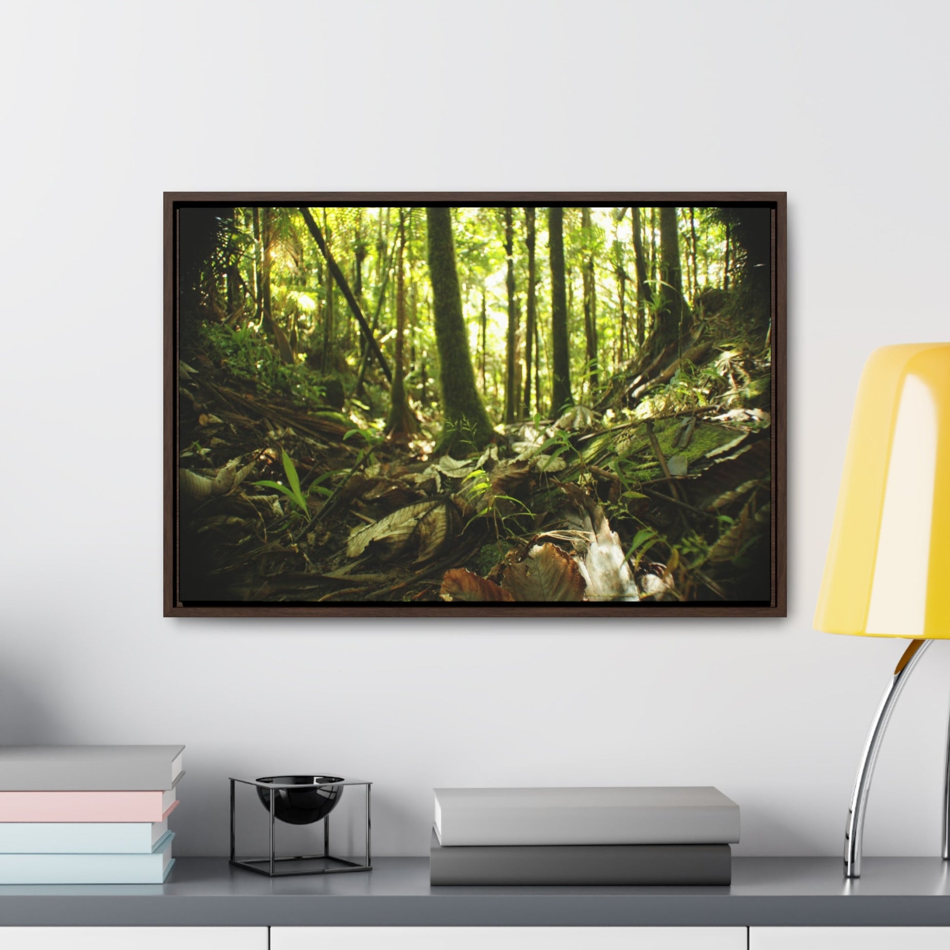 Rainforest Trails & Views - Gallery Canvas Wraps, Horizontal Frame - El Yunque National Forest - Puerto Rico - Circular view of the inner deep cloud forest - Green Forest Home