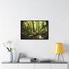 Rainforest Trails & Views - Gallery Canvas Wraps, Horizontal Frame - El Yunque National Forest - Puerto Rico - Circular view of the inner deep cloud forest - Green Forest Home