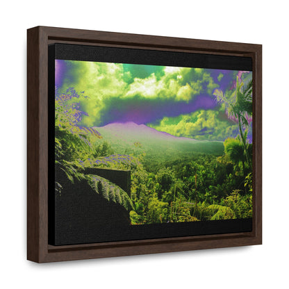 Rainforest Trails & Views - Gallery Canvas Wraps, Horizontal Frame - El Yunque National Forest - Puerto Rico - Closed PR 191 road view - color enhanced - Green Forest Home