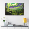 Rainforest Trails & Views - Gallery Canvas Wraps, Horizontal Frame - El Yunque National Forest - Puerto Rico - Closed PR 191 road view - color enhanced - Green Forest Home