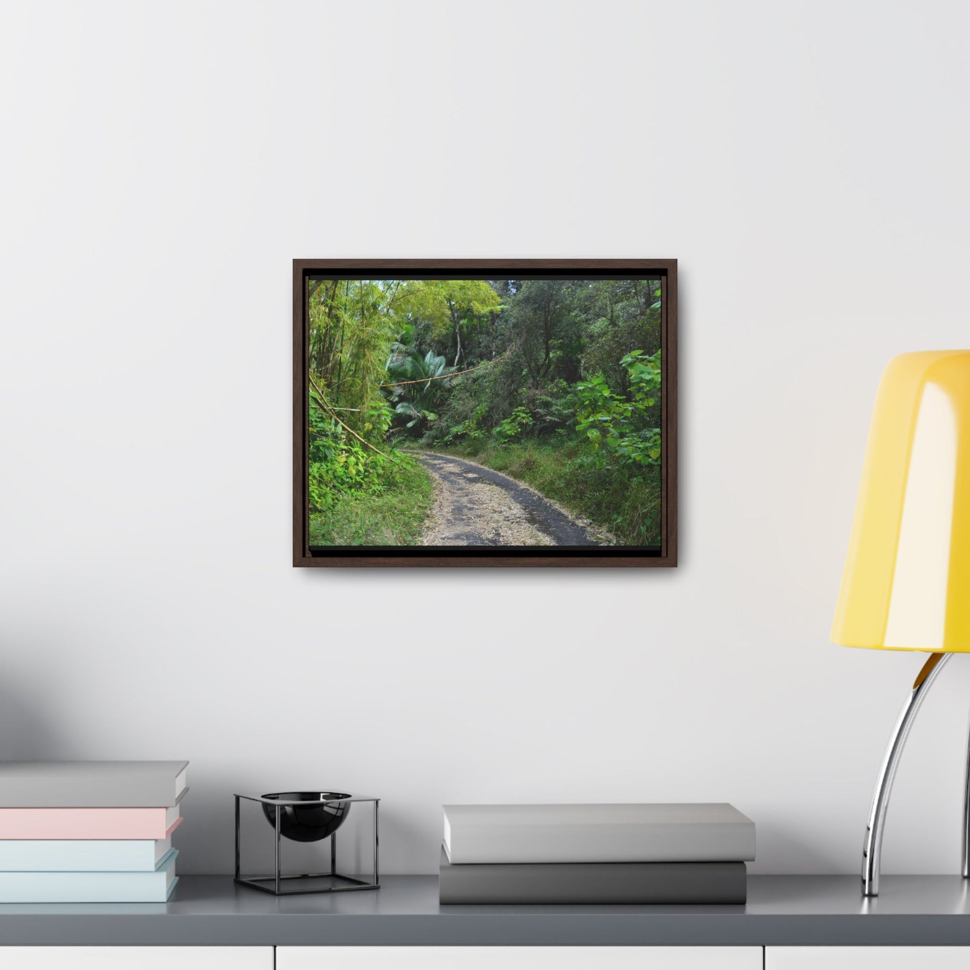 Rainforest Trails & Views - Gallery Canvas Wraps, Horizontal Frame - El Yunque National Forest - Puerto Rico - Closed PR191 forested road - Green Forest Home