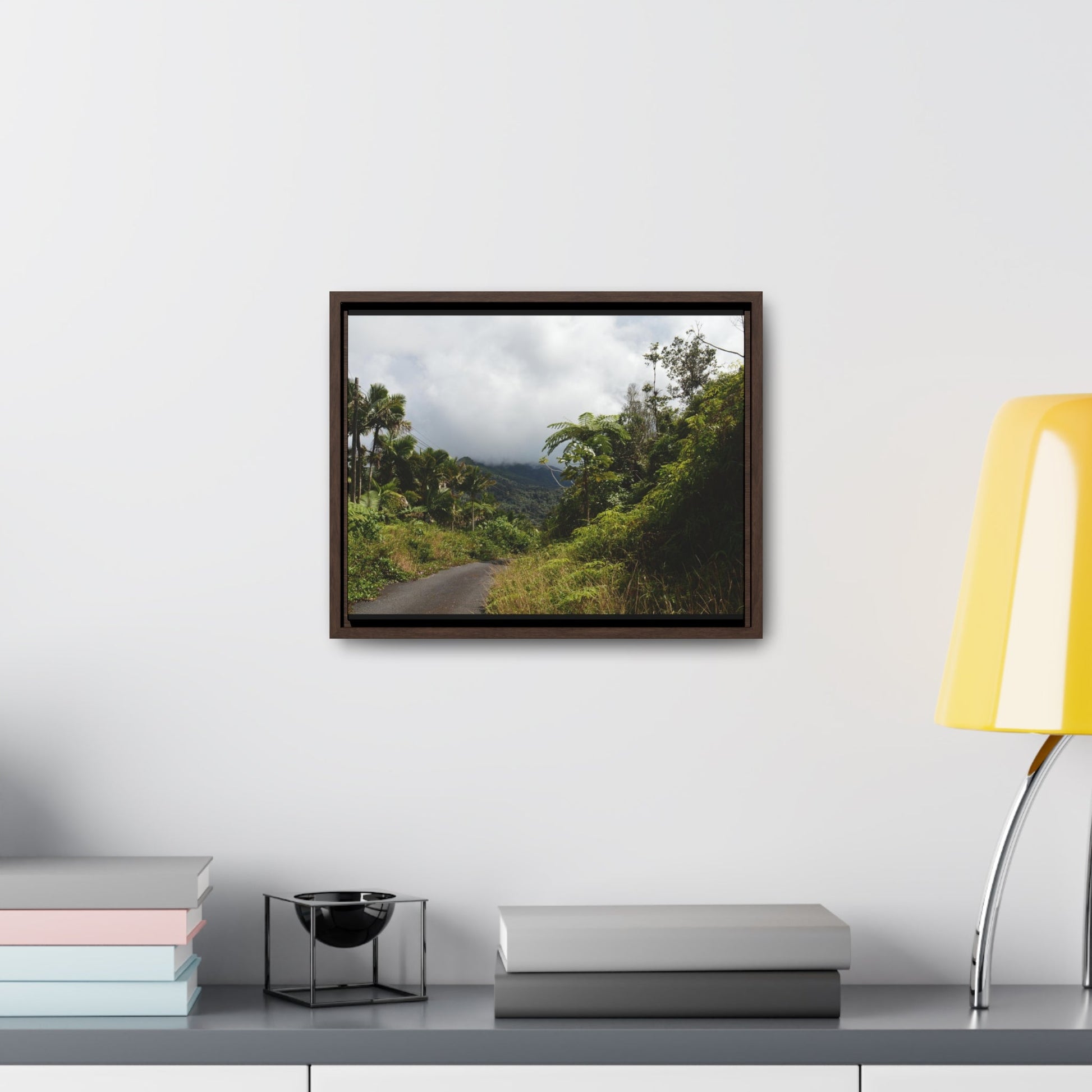 Rainforest Trails & Views - Gallery Canvas Wraps, Horizontal Frame - El Yunque National Forest - Puerto Rico - Closed PR191 forested road - Green Forest Home