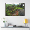 Rainforest Trails & Views - Gallery Canvas Wraps, Horizontal Frame - El Yunque National Forest - Puerto Rico - Closed PR191 road & landlside - Green Forest Home