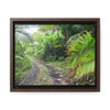 Rainforest Trails & Views - Gallery Canvas Wraps, Horizontal Frame - El Yunque National Forest - Puerto Rico - Closed PR191 road & landlside - Green Forest Home
