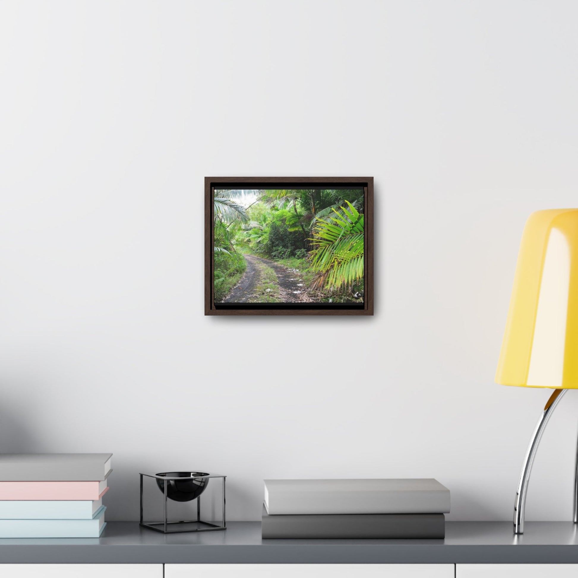 Rainforest Trails & Views - Gallery Canvas Wraps, Horizontal Frame - El Yunque National Forest - Puerto Rico - Closed PR191 road & landlside - Green Forest Home