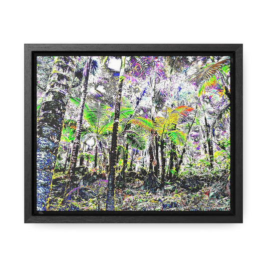 Rainforest Trails & Views - Gallery Canvas Wraps, Horizontal Frame - El Yunque National Forest - Puerto Rico - Color enhanced El Sierra Palm Yunque Forest - Green Forest Home