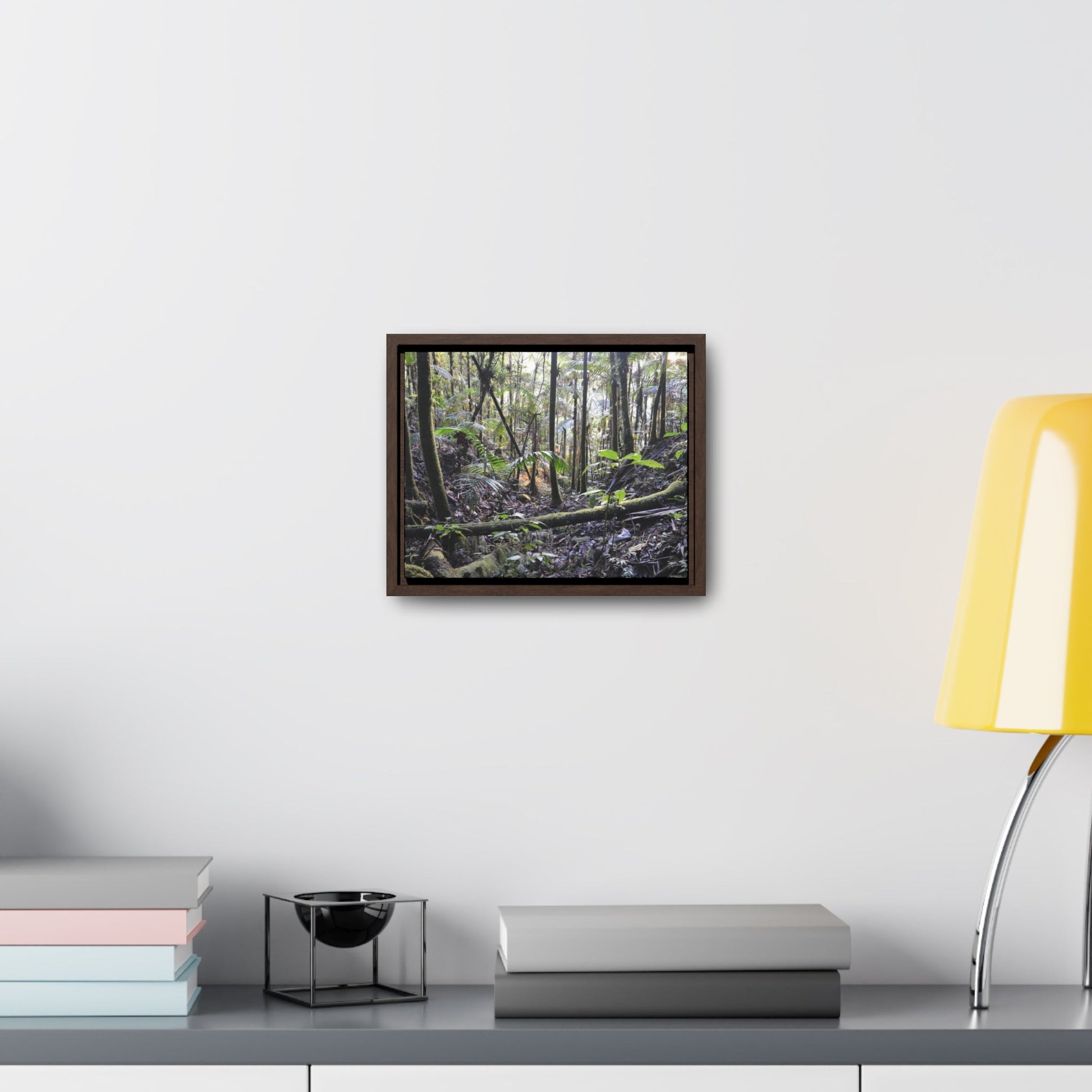 Rainforest Trails & Views - Gallery Canvas Wraps, Horizontal Frame - El Yunque National Forest - Puerto Rico - Early Holy Spirit River - Green Forest Home