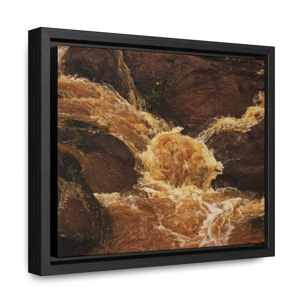 Rainforest Trails & Views - Gallery Canvas Wraps, Horizontal Frame - El Yunque National Forest - Puerto Rico - Flooded Rio Sabana River - Green Forest Home