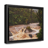 Rainforest Trails & Views - Gallery Canvas Wraps, Horizontal Frame - El Yunque National Forest - Puerto Rico - Flooded Rio Sabana River - Green Forest Home