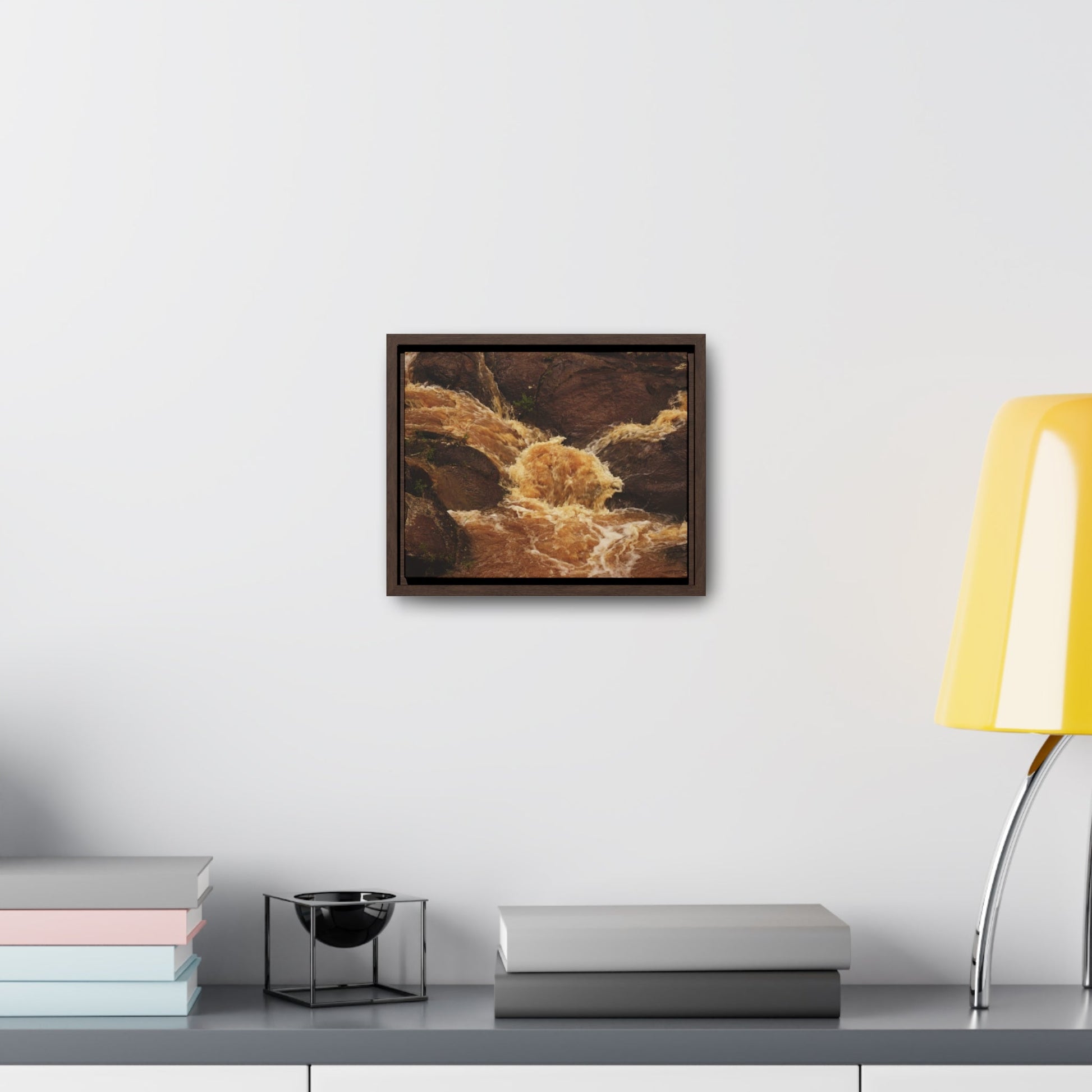 Rainforest Trails & Views - Gallery Canvas Wraps, Horizontal Frame - El Yunque National Forest - Puerto Rico - Flooded Rio Sabana River - Green Forest Home