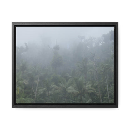 Rainforest Trails & Views - Gallery Canvas Wraps, Horizontal Frame - El Yunque National Forest - Puerto Rico - Fog and rain pummel the Rio Sabana park - Green Forest Home