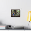 Rainforest Trails & Views - Gallery Canvas Wraps, Horizontal Frame - El Yunque National Forest - Puerto Rico - Jose next to Holy Spirit river huge Red Tree - Green Forest Home
