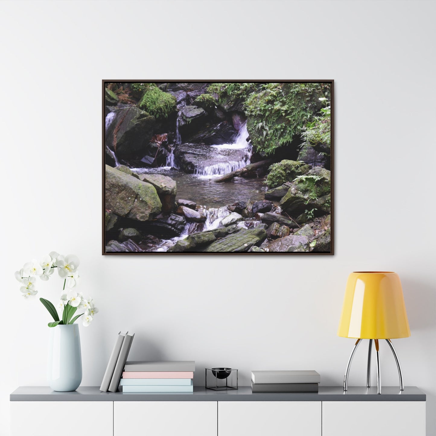 Rainforest Trails & Views - Gallery Canvas Wraps, Horizontal Frame - El Yunque National Forest - Puerto Rico - Juan Diego Trail & River - Green Forest Home