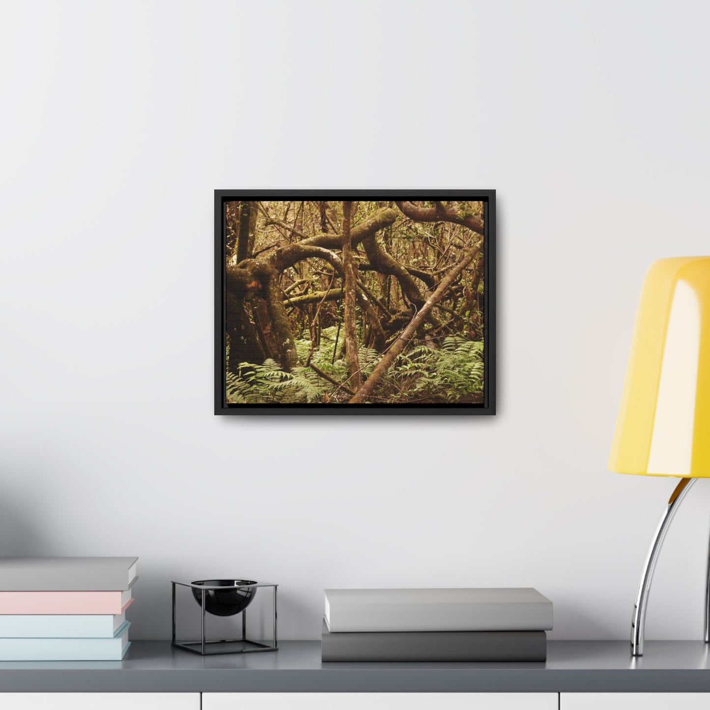 Rainforest Trails & Views - Gallery Canvas Wraps, Horizontal Frame - El Yunque National Forest - Puerto Rico - Jumble forest after Hurricane Maria - Rio Sabana - Green Forest Home