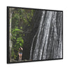Rainforest Trails & Views - Gallery Canvas Wraps, Horizontal Frame - El Yunque National Forest - Puerto Rico - La Coca Falls - visitor figures the way out - Green Forest Home