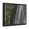 Rainforest Trails & Views - Gallery Canvas Wraps, Horizontal Frame - El Yunque National Forest - Puerto Rico - La Coca Falls - visitor figures the way out - Green Forest Home
