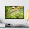 Rainforest Trails & Views - Gallery Canvas Wraps, Horizontal Frame - El Yunque National Forest - Puerto Rico - La Mina River & Trail - huge boulder - Green Forest Home