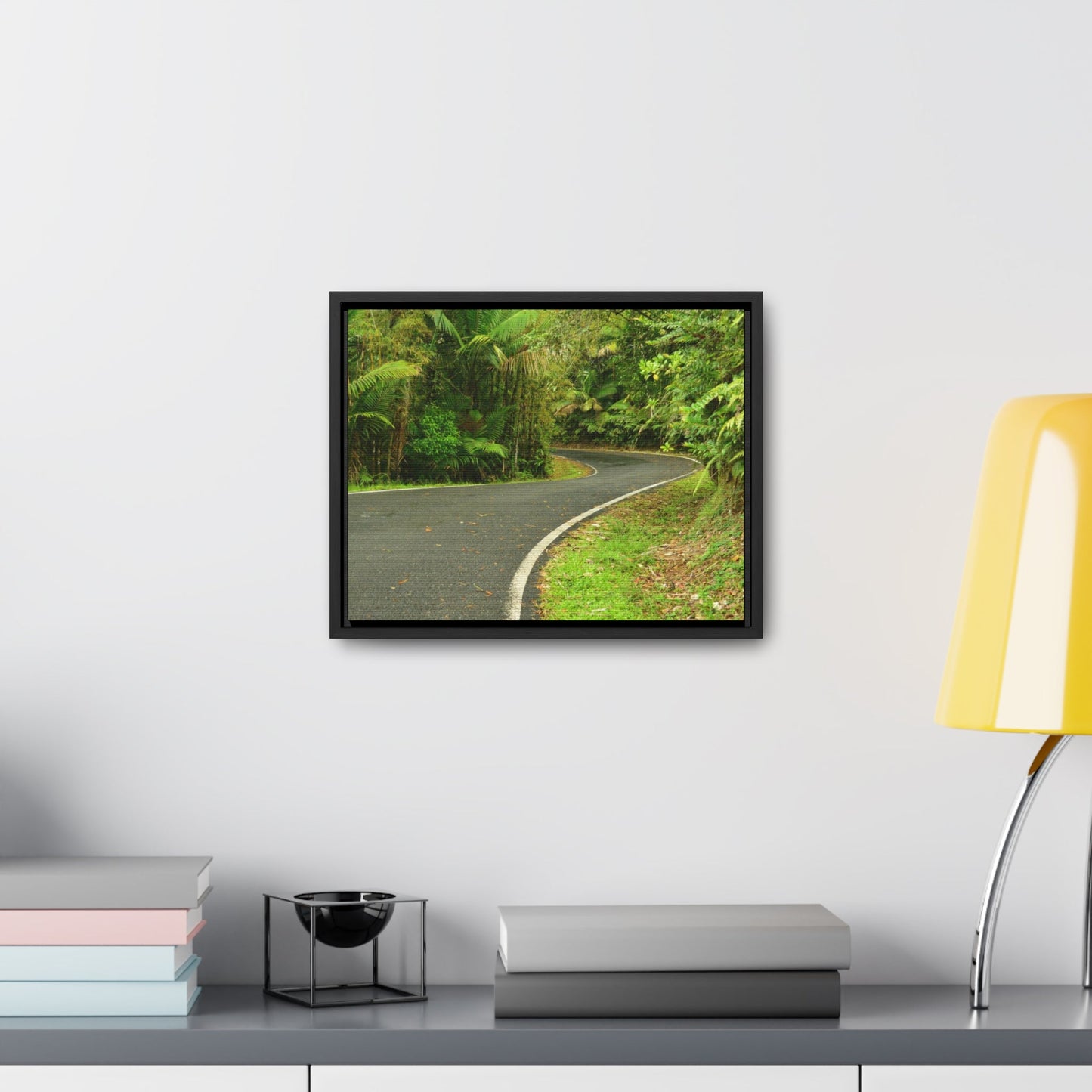 Rainforest Trails & Views - Gallery Canvas Wraps, Horizontal Frame - El Yunque National Forest - Puerto Rico - Lovely swings of the main road PR 191 near the top - Green Forest Home