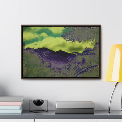 Rainforest Trails & Views - Gallery Canvas Wraps, Horizontal Frame - El Yunque National Forest - Puerto Rico - Mt Britton road view of Mt Britton - color enhanced - Green Forest Home