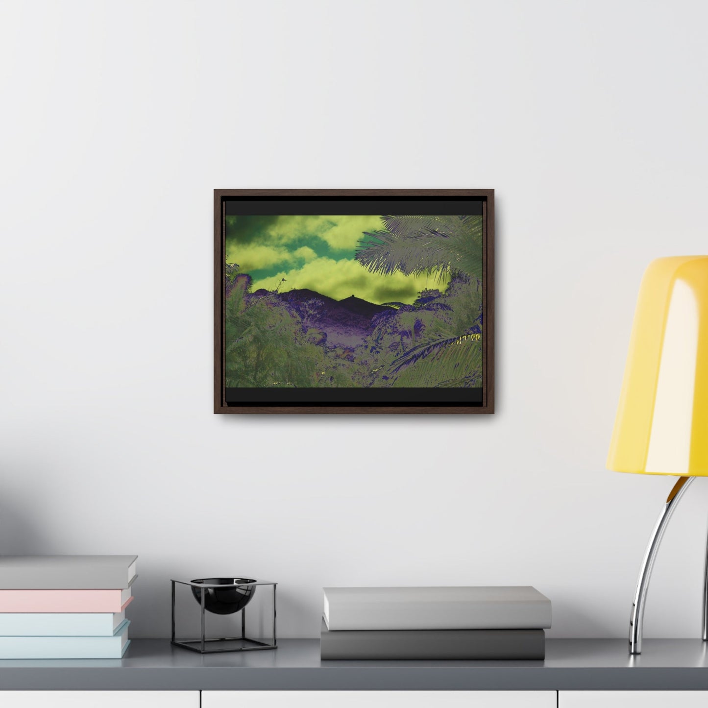 Rainforest Trails & Views - Gallery Canvas Wraps, Horizontal Frame - El Yunque National Forest - Puerto Rico - Mt Britton road view of Mt Britton - color enhanced - Green Forest Home