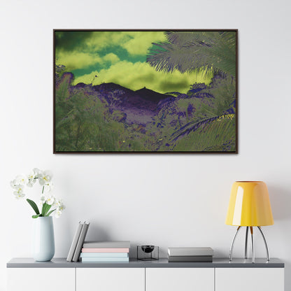 Rainforest Trails & Views - Gallery Canvas Wraps, Horizontal Frame - El Yunque National Forest - Puerto Rico - Mt Britton road view of Mt Britton - color enhanced - Green Forest Home