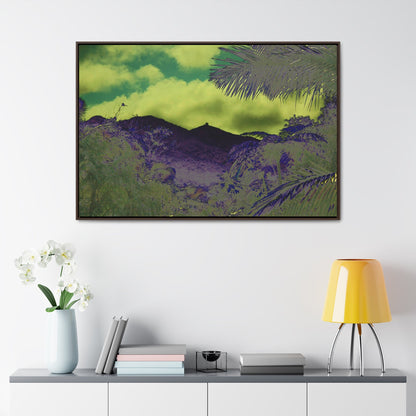 Rainforest Trails & Views - Gallery Canvas Wraps, Horizontal Frame - El Yunque National Forest - Puerto Rico - Mt Britton road view of Mt Britton - color enhanced - Green Forest Home