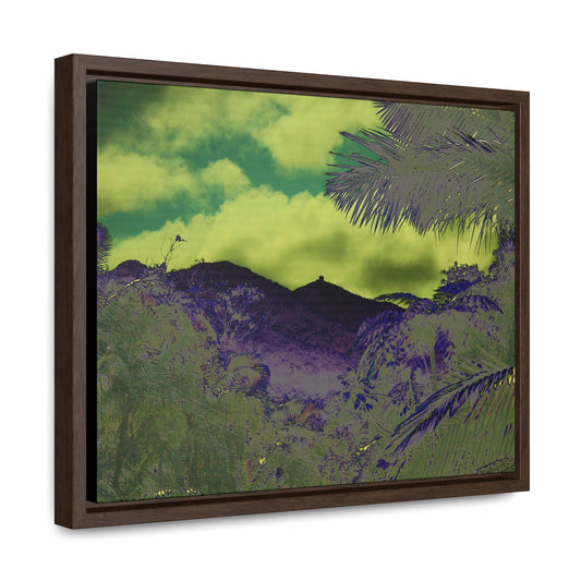 Rainforest Trails & Views - Gallery Canvas Wraps, Horizontal Frame - El Yunque National Forest - Puerto Rico - Mt Britton road view of Mt Britton - color enhanced - Green Forest Home