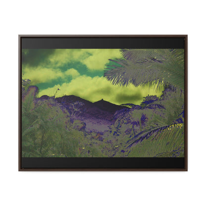 Rainforest Trails & Views - Gallery Canvas Wraps, Horizontal Frame - El Yunque National Forest - Puerto Rico - Mt Britton road view of Mt Britton - color enhanced - Green Forest Home