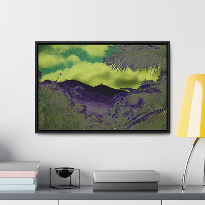 Rainforest Trails & Views - Gallery Canvas Wraps, Horizontal Frame - El Yunque National Forest - Puerto Rico - Mt Britton road view of Mt Britton - color enhanced - Green Forest Home