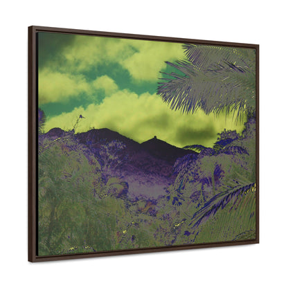 Rainforest Trails & Views - Gallery Canvas Wraps, Horizontal Frame - El Yunque National Forest - Puerto Rico - Mt Britton road view of Mt Britton - color enhanced - Green Forest Home