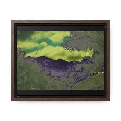 Rainforest Trails & Views - Gallery Canvas Wraps, Horizontal Frame - El Yunque National Forest - Puerto Rico - Mt Britton road view of Mt Britton - color enhanced - Green Forest Home