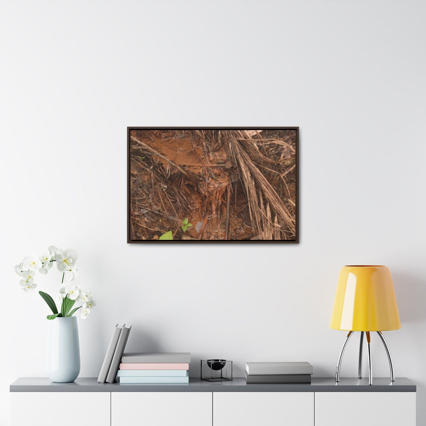 Rainforest Trails & Views - Gallery Canvas Wraps, Horizontal Frame - El Yunque National Forest - Puerto Rico - Muddy stream after rain - Green Forest Home
