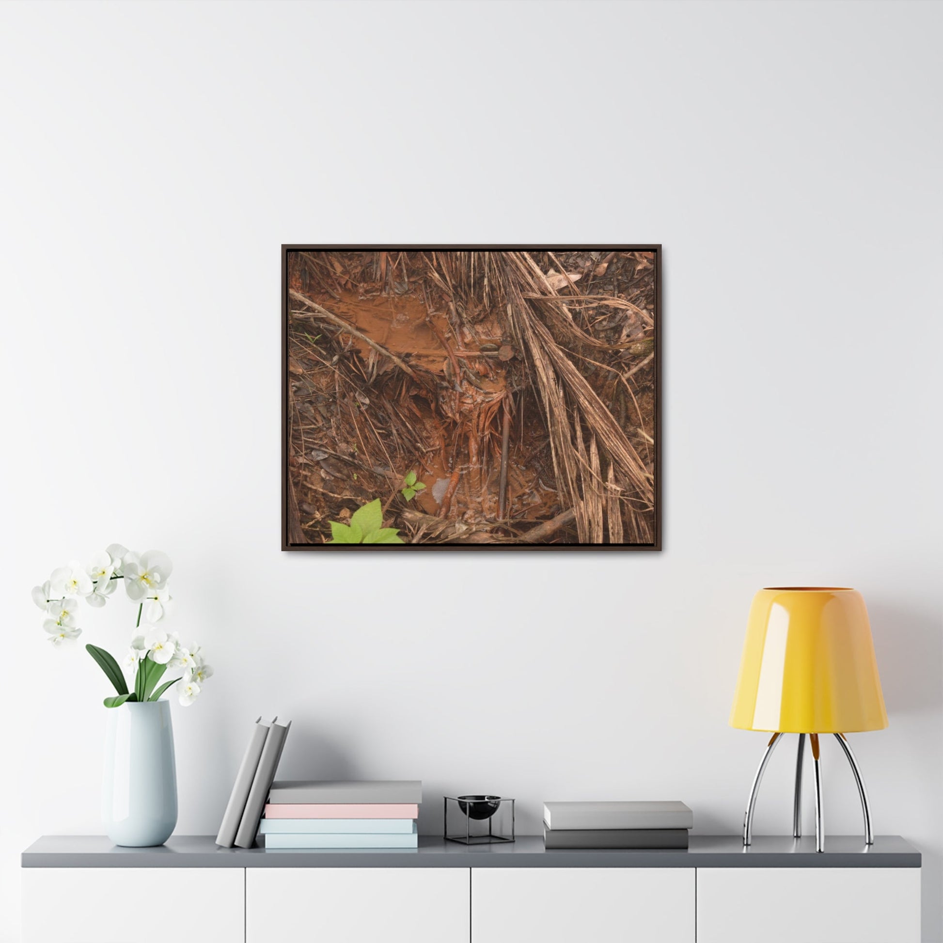 Rainforest Trails & Views - Gallery Canvas Wraps, Horizontal Frame - El Yunque National Forest - Puerto Rico - Muddy stream after rain - Green Forest Home