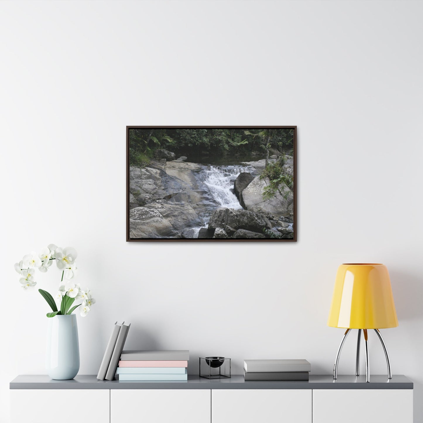 Rainforest Trails & Views - Gallery Canvas Wraps, Horizontal Frame - El Yunque National Forest - Puerto Rico - Nice ponds above the bridge and next toi Rio Sabana Park camping grounds - Green Forest Home