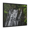 Rainforest Trails & Views - Gallery Canvas Wraps, Horizontal Frame - El Yunque National Forest - Puerto Rico - Nikon Telephoto view of the upper La Coca Falls - Green Forest Home