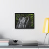 Rainforest Trails & Views - Gallery Canvas Wraps, Horizontal Frame - El Yunque National Forest - Puerto Rico - Nikon Telephoto view of the upper La Coca Falls - Green Forest Home