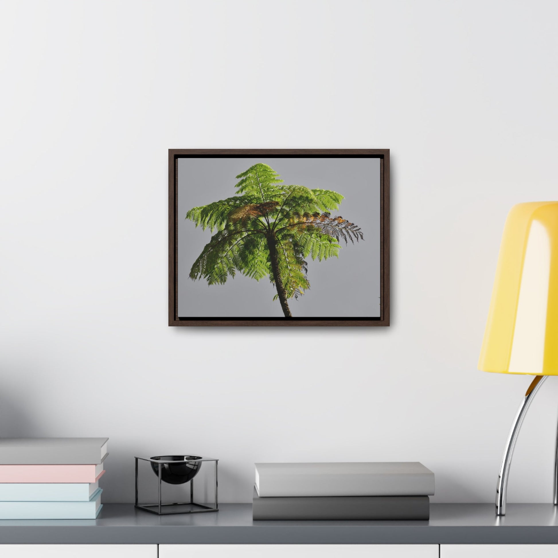 Rainforest Trails & Views - Gallery Canvas Wraps, Horizontal Frame - El Yunque National Forest - Puerto Rico - One of the worlds original trees - the Fern Palm - Green Forest Home